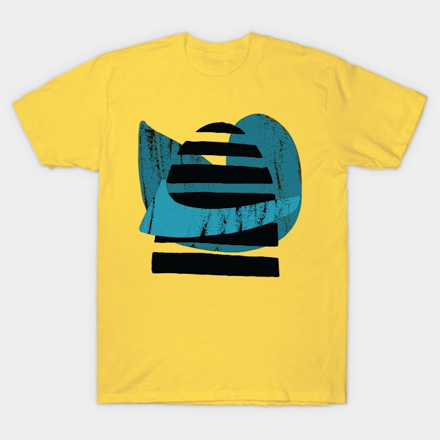 abstract blue and black T-Shirt by KylePrints